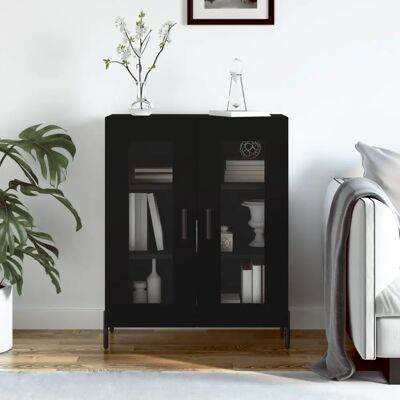 vidaXL Schwarzes 69,5x34x90 cm Sperrholz Sideboard - Sideboard vidaXL Schwarzes 69,5x34x90 cm Sperrholz Sideboard - Sideboard