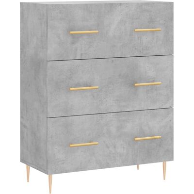 vidaXL 827840 Sideboard - Engineered Holz, Beton Grau, 69,5x34x90 cm vidaXL 827840 Sideboard - Engineered Holz, Beton Grau, 69,5x34x90 cm