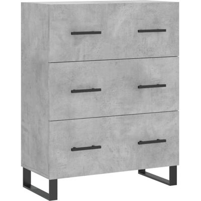 vidaXL 827880 Sideboard - Engineered Wood, Concrete Grey, 69.5x34x90cm vidaXL 827880 Sideboard - Engineered Wood, Concrete Grey, 69.5x34x90cm