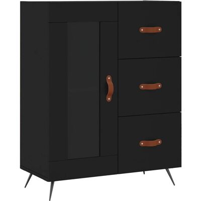 vidaXL 828013 Schwarzes Engineered Holz Sideboard - Sideboard, Schwarz, 69.5x34x90 cm vidaXL 828013 Schwarzes Engineered Holz Sideboard - Sideboard, Schwarz, 69.5x34x90 cm