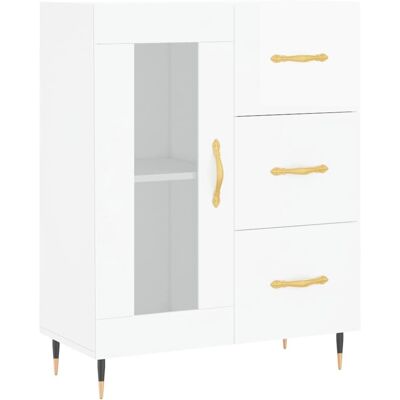 vidaXL Weiß Hochglanz 69,5x34x90 cm Holzwerkstoff Sideboard - Wohnzimmermöbel vidaXL Weiß Hochglanz 69,5x34x90 cm Holzwerkstoff Sideboard - Wohnzimmermöbel