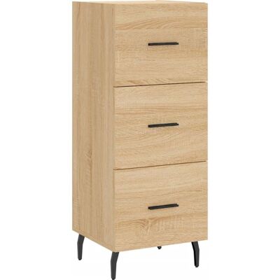 vidaXL Weiße Sonoma Eichen-Sideboard - Wohnzimmer Aufbewahrungs Möbel vidaXL Weiße Sonoma Eichen-Sideboard - Wohnzimmer Aufbewahrungs Möbel