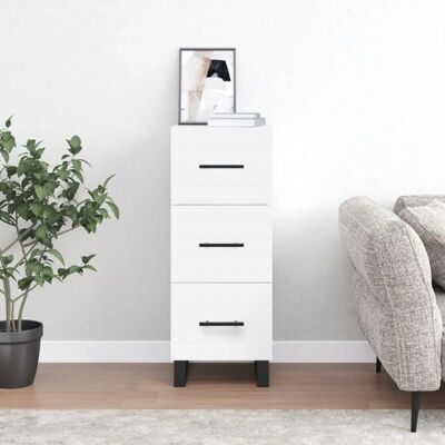 vidaXL Hvidt Skab 34,5x34x90 cm Ingeeniørtræ - Skab vidaXL Hvidt Skab 34,5x34x90 cm Ingeeniørtræ - Skab
