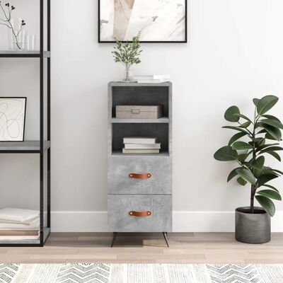 vidaXL Seitenschrank Beton Grau - Aufbewahrungsschrank, 34,5x34x90 cm vidaXL Seitenschrank Beton Grau - Aufbewahrungsschrank, 34,5x34x90 cm