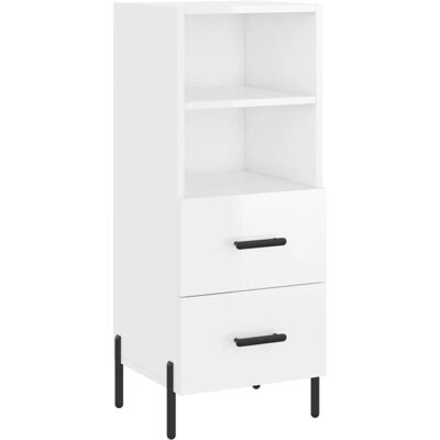 vidaXL Hvid højglans 34,5x34x90cm Spånplade Skab - Stue Møbel vidaXL Hvid højglans 34,5x34x90cm Spånplade Skab - Stue Møbel