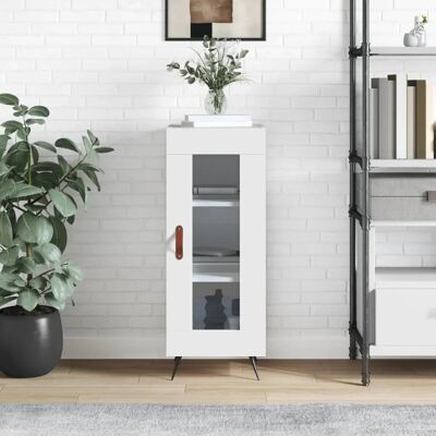vidaXL Weiße Sideboard 34,5x34x90 cm Spanplatte - Sideboard vidaXL Weiße Sideboard 34,5x34x90 cm Spanplatte - Sideboard