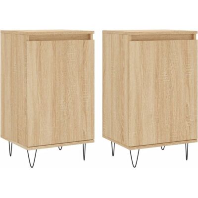 vidaXL Sonoma Eiche Sideboard 2 stk - Wohnzimmer Aufbewahrung vidaXL Sonoma Eiche Sideboard 2 stk - Wohnzimmer Aufbewahrung