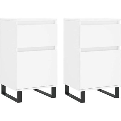 vidaXL Witte 2-delige Sideboards Opbergkast - Sideboards vidaXL Witte 2-delige Sideboards Opbergkast - Sideboards