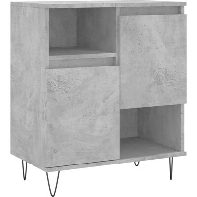 vidaXL Harmaa betoniseinähylly - Varastokaappi - Korkeakiiltoinen Valkoinen - 60x35x70 cm vidaXL Harmaa betoniseinähylly - Varastokaappi - Korkeakiiltoinen Valkoinen - 60x35x70 cm