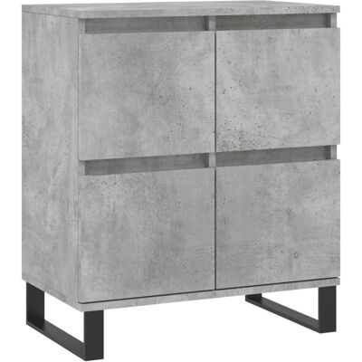 Buffet vidaXL Gris Béton - Meuble de Rangement pour Salon - Publicité Buffet vidaXL Gris Béton - Meuble de Rangement pour Salon - Publicité