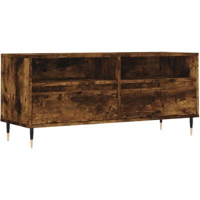 vidaXL TV Schrank Rauch Eiche 100x34,5x44,5 cm Mehrschichtholz - TV Schrank vidaXL TV Schrank Rauch Eiche 100x34,5x44,5 cm Mehrschichtholz - TV Schrank