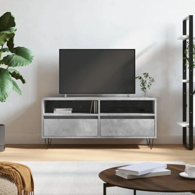 vidaXL Graues TV-Schrank - TV-Bank mit Stauraum vidaXL Graues TV-Schrank - TV-Bank mit Stauraum