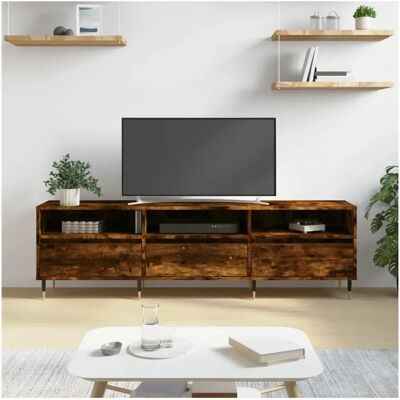 vidaXL Rauch Eiche TV-Möbel mit Stauraum vidaXL Rauch Eiche TV-Möbel mit Stauraum