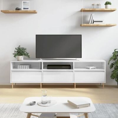 vidaXL Weiß Hochglanz TV-Schrank 150x30x44,5cm vidaXL Weiß Hochglanz TV-Schrank 150x30x44,5cm
