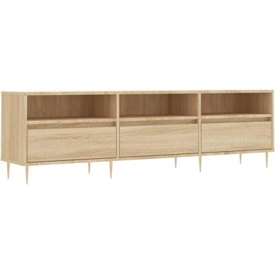 Meuble TV Sonoma Chêne 150x30x44,5cm Bois Contreplaqué - Meuble TV Meuble TV Sonoma Chêne 150x30x44,5cm Bois Contreplaqué - Meuble TV
