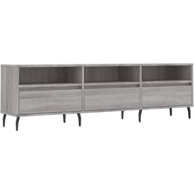 vidaXL Graues Sonoma Engineered Wood TV-Schrank - TV Tisch 150x30x44,5 cm vidaXL Graues Sonoma Engineered Wood TV-Schrank - TV Tisch 150x30x44,5 cm