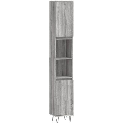vidaXL Badeværelsesmøbel-Set - Grå Sonoma - 30x30x190 cm - Badeværelsesmøbler vidaXL Badeværelsesmøbel-Set - Grå Sonoma - 30x30x190 cm - Badeværelsesmøbler