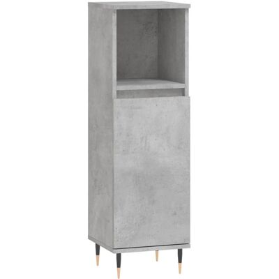 vidaXL Badeværelsesmøbel-Set - Spånplade, Grå, 30x30x100 cm vidaXL Badeværelsesmøbel-Set - Spånplade, Grå, 30x30x100 cm