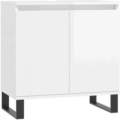 vidaXL Højglans badeværelsesskab 58x33x60 cm Træmateriale vidaXL Højglans badeværelsesskab 58x33x60 cm Træmateriale