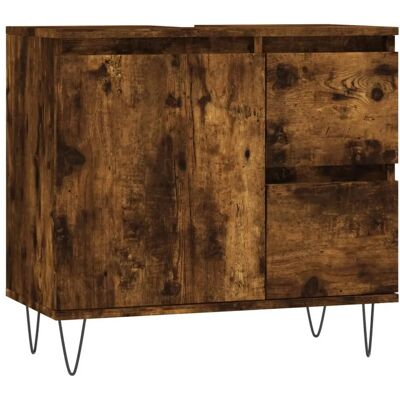 vidaXL Badeværelsesmøbel-Set - Røget Eg - 65x33x60 cm vidaXL Badeværelsesmøbel-Set - Røget Eg - 65x33x60 cm