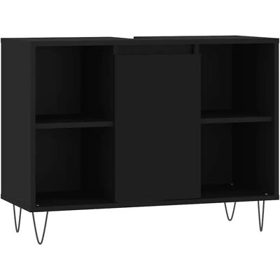 vidaXL Badeværelsesskab sort 80x33x60 cm - Badeværelsesskab vidaXL Badeværelsesskab sort 80x33x60 cm - Badeværelsesskab