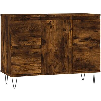 Maisonchic Modell Roble Ahumado Badezimmer Schrank - Badezimmermöbel Maisonchic Modell Roble Ahumado Badezimmer Schrank - Badezimmermöbel