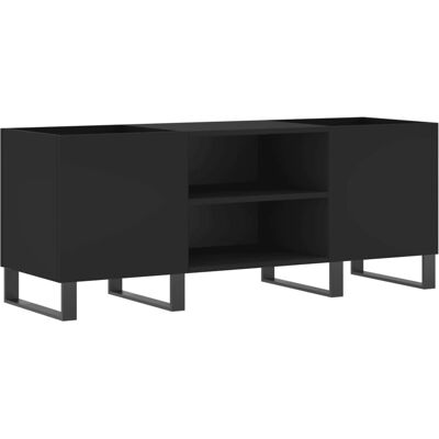 vidaXL Record Cabinet 121x38x48 cm Black - Record Storage Furniture vidaXL Record Cabinet 121x38x48 cm Black - Record Storage Furniture