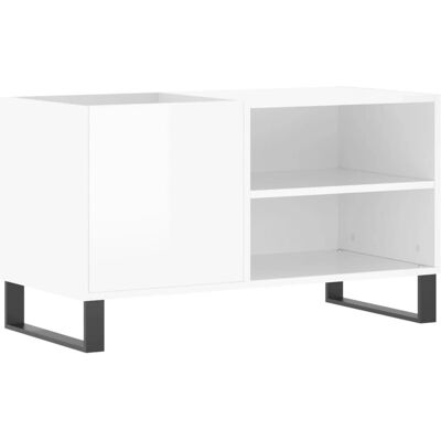 vidaXL Meuble à disques Blanc Brillant 85x38x48 cm - Type de Disque - Publicité vidaXL Meuble à disques Blanc Brillant 85x38x48 cm - Type de Disque - Publicité