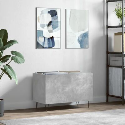 vidaXL Record Cabinet Beton Grau - Plattenschrank - Vinyl Aufbewahrung vidaXL Record Cabinet Beton Grau - Plattenschrank - Vinyl Aufbewahrung