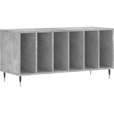vidaXL Graues Recordregal - Vinylaufbewahrung - 100x38x48 cm - Hochglanz Weiß vidaXL Graues Recordregal - Vinylaufbewahrung - 100x38x48 cm - Hochglanz Weiß