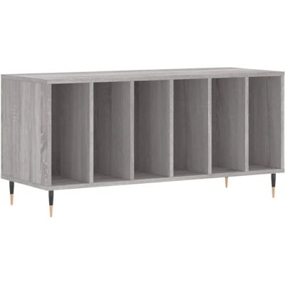 vidaXL Grijze Sonoma Record Kast - Vinylopslag - 100x38x48 cm vidaXL Grijze Sonoma Record Kast - Vinylopslag - 100x38x48 cm