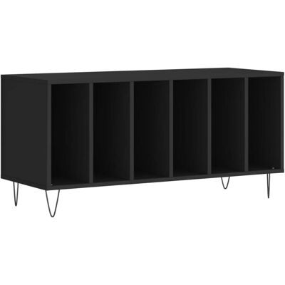 vidaXL Record Cabinet - Schwarz - 100x38x48 cm - Plattenspieler Möbel vidaXL Record Cabinet - Schwarz - 100x38x48 cm - Plattenspieler Möbel