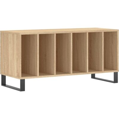vidaXL Cabinet à disques Sonoma Chêne - Blanc - 100x38x48 cm - Rangement vinyles - Publicité vidaXL Cabinet à disques Sonoma Chêne - Blanc - 100x38x48 cm - Rangement vinyles - Publicité