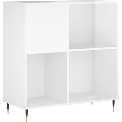 vidaXL Record Cabinet Hochglanz Weiß - Record Storage Cabinet vidaXL Record Cabinet Hochglanz Weiß - Record Storage Cabinet
