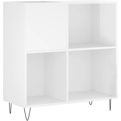 vidaXL Buffet disque blanc brillant - Rangement vinyle - Meuble disque - Publicité vidaXL Buffet disque blanc brillant - Rangement vinyle - Meuble disque - Publicité