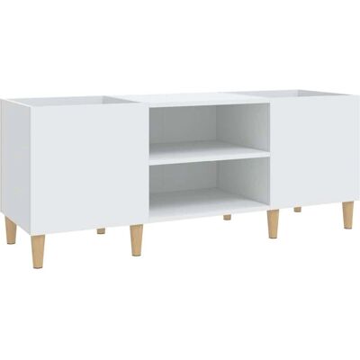 vidaXL Weißes Record Cabinet 121x38x48 cm - Record Storage Möbel vidaXL Weißes Record Cabinet 121x38x48 cm - Record Storage Möbel