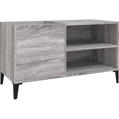vidaXL Grey Sonoma Record Cabinet - Vinyl Storage - 84.5x38x48 cm vidaXL Grey Sonoma Record Cabinet - Vinyl Storage - 84.5x38x48 cm