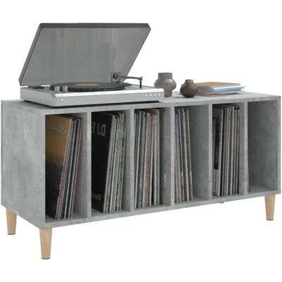 vidaXL Record Cabinet - Beton Grau - Vinylaufbewahrung - Plattenspielerständer vidaXL Record Cabinet - Beton Grau - Vinylaufbewahrung - Plattenspielerständer