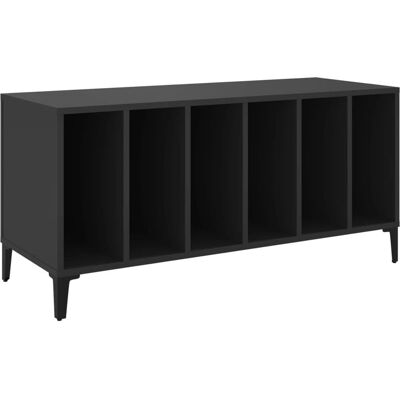 vidaXL Levykaappi musta 100x38x48 cm insinööri-kerrosvaneri - Levykaappi vidaXL Levykaappi musta 100x38x48 cm insinööri-kerrosvaneri - Levykaappi