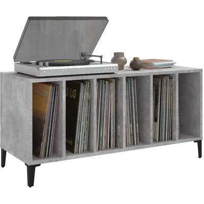 vidaXL Betonggraues Record Cabinet - Vinylaufbewahrung & Stand vidaXL Betonggraues Record Cabinet - Vinylaufbewahrung & Stand
