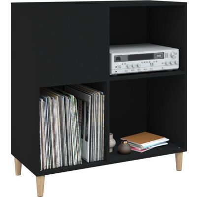 vidaXL Schwarzer Plattenschrank - Vinyl & Record Player vidaXL Schwarzer Plattenschrank - Vinyl & Record Player