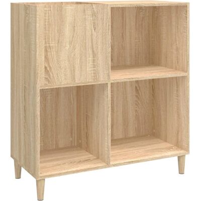 vidaXL Sonoma Eiche Plattenschrank - Stauraum & Präsentation - Plattenspielerständer vidaXL Sonoma Eiche Plattenschrank - Stauraum & Präsentation - Plattenspielerständer