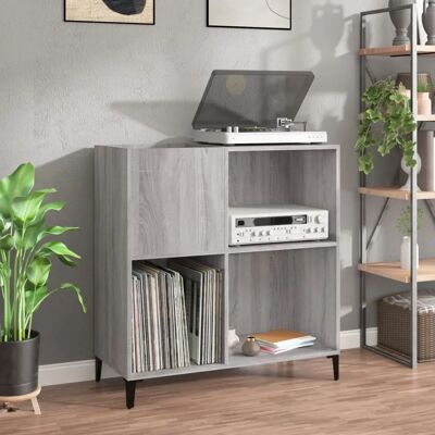 vidaXL Armoire à disques Gris Sonoma - 84,5x38x89 cm Solution de rangement - Publicité vidaXL Armoire à disques Gris Sonoma - 84,5x38x89 cm Solution de rangement - Publicité