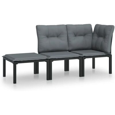 VidaXL Gartenset - Schwarz Grau VidaXL Gartenset - Schwarz Grau