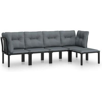 vidaXL Gartenmöbel-Set - Wetterfestes Poly-Rattan - Moderner Stil vidaXL Gartenmöbel-Set - Wetterfestes Poly-Rattan - Moderner Stil
