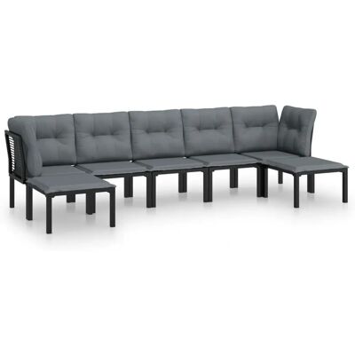 VidaXL Gartenset - Schwarz, 7 Teile VidaXL Gartenset - Schwarz, 7 Teile