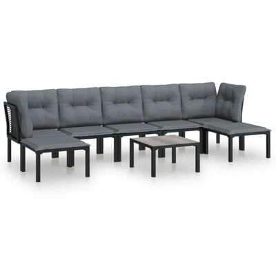 VidaXL Gartenmöbel-Set - Rattan Lounge 8 Stück VidaXL Gartenmöbel-Set - Rattan Lounge 8 Stück