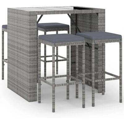 VidaXL Gartenset - Gartenmöbel, 4 Sitze, Grau VidaXL Gartenset - Gartenmöbel, 4 Sitze, Grau