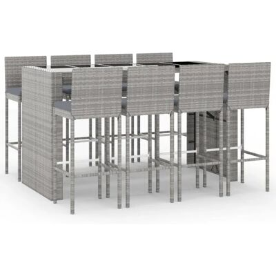 vidaXL Gartenbar-Set 9-tlg. mit Kissen - Outdoor-Möbel vidaXL Gartenbar-Set 9-tlg. mit Kissen - Outdoor-Möbel