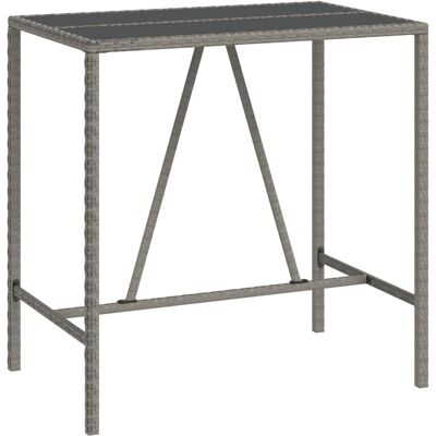 vidaXL Gartentisch-Set - 6 Hocker & 1 Tisch - Grau vidaXL Gartentisch-Set - 6 Hocker & 1 Tisch - Grau